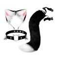 thumbnail image 4 of Anime Tail Diadema Accesorios de Halloween Props Animal Peluches Furry para fiesta Adulto negro Soledad Traje de juego de cosplay, 4 of 10