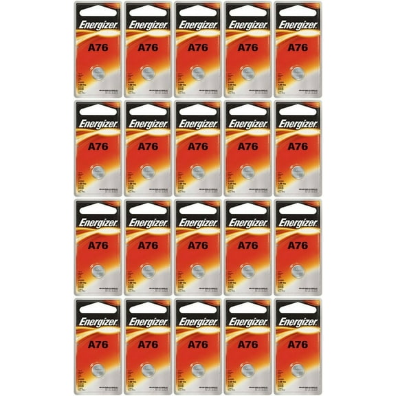 Energizer LR44 A76 1.5V Button Cell Red Single Battery 20 pack