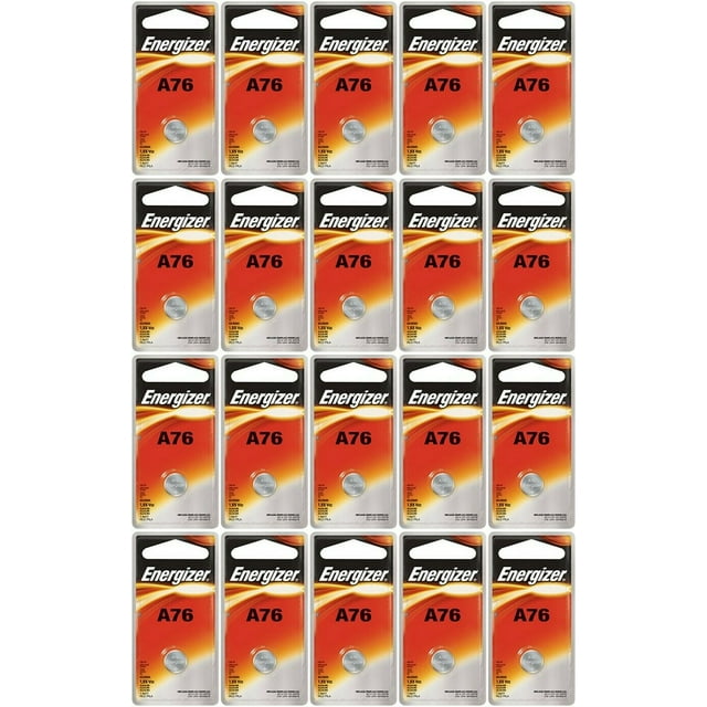 Energizer LR44 A76 1.5V Button Cell Red Single Battery 20 pack