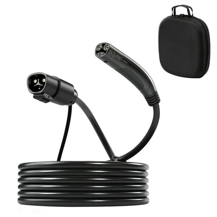 KFFKFF EV Charger Extension Cable for Tesla, 48Amp 21 ft Max 240V 11.52 kW with NACS Plug, Compatible with Level 1/2 Tesla Mobile/Wall Connector/Destination Charger, Model Y/X/3/S