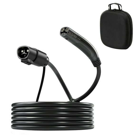 KFFKFF EV Charger Extension Cable for Tesla, 48Amp 21 ft Max 240V 11.52 kW with NACS Plug, Compatible with Level 1/2 Tesla Mobile/Wall Connector/Destination Charger, Model Y/X/3/S