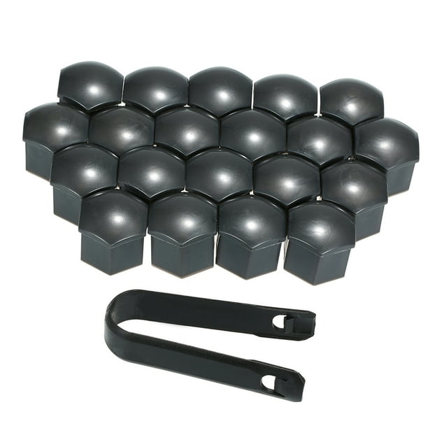 20pcs Universal 19mm Cubiertas de tuerca de rueda Tapas de tuerca de seguridad Protector de tor Carevas Cubierta de la tuerca de la rueda