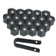 thumbnail image 1 of 20pcs Universal 19mm Cubiertas de tuerca de rueda Tapas de tuerca de seguridad Protector de tor Carevas  Cubierta de la tuerca de la rueda, 1 of 7