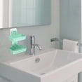 thumbnail image 3 of Unique Bargains 1 Pc Soap Dish Keep Soap Dry Soap Cleaning Storage Drill Free Soap Holder for Bathroom Green Plastic, 3 of 8