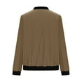 thumbnail image 5 of jtjvou Lightweight Waterproof Windproof Jacket Coat for Women - Solid Color Pocket Design Zipper Closure Ideal for Daily Outdoor Activities Khaki XXL, 5 of 7