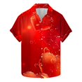 thumbnail image 2 of Valentine's Day Men's Shirt, Short Sleeve Shirts for Men, Men's Valentine's Day Printed Shirt Casual Short Sleeved Lapel Shirts Tops, 2 of 5