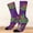 Purple, variant on Thigh High Stockings Cute Animal Pattern Knitted Warm Mid Calf Socks Thermal Socks Purple One Size
