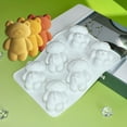 thumbnail image 6 of Milue Flexible Silicone Mousse Cake Mold Nonstick Baking Mold for Bear Shape Treats, 6 of 12