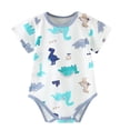 thumbnail image 3 of QSXADF Newborn Bodysuits Infant Girls Rompers Summer Floral Graphic Bodysuits Short Sleeve Infant Outfits, 3 of 3