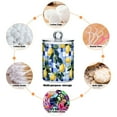 thumbnail image 6 of Yayeee 4 Pack Qtip Holder Bathroom Cotton Swab Canister with Lid Clear Dispenser Set, Cartoon Lemon Leaves, 6 of 6
