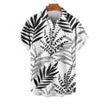 thumbnail image 5 of Mens Manga Corta Botón Abajo Camisas Gira Cuello Impresión Casual Blusa, Camisas de Verano para Hombre, 5 of 5
