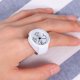 thumbnail image 5 of WORGEOUS 1pc personalidad unisex reloj en forma de anillo de dedo moda exquisito anillo de reloj de cuarzo (blanco), 5 of 7