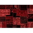 thumbnail image 1 of Ahgly Company Machine Washable Indoor Rectangle Patchwork Red Transitional Area Rugs, 2' x 5', 1 of 4