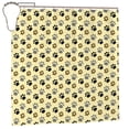 thumbnail image 2 of Animal Paw Prints Cartoon Pattern Shower Curtain, Cute Yellow Polyester Waterproof Bath Curtains for Bathroom Decorations, 72 x 72 inches, 2 of 7