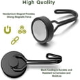 thumbnail image 3 of LHX Magnetic Hooks, 6 Pack 40 lb+ Swivel Swing Magnet Hooks, Black Magnetic Hooks for Fridge, Magnet with Hooks Heavy Duty, Strong Magnet Hooks for Hanging, Camping, Kitchen, Workplace, 3 of 5