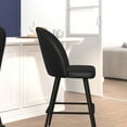 thumbnail image 3 of Flash Furniture Lyla 30"H Square Adjustable Mid Back Barstool, Black, 3 of 12