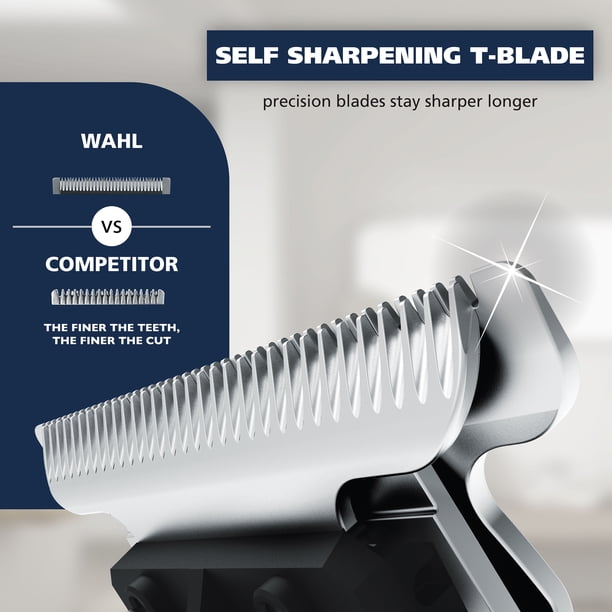 Wahl Bald N Shave Rechargeable Two Heads Rinseable T-Blade Trimmer