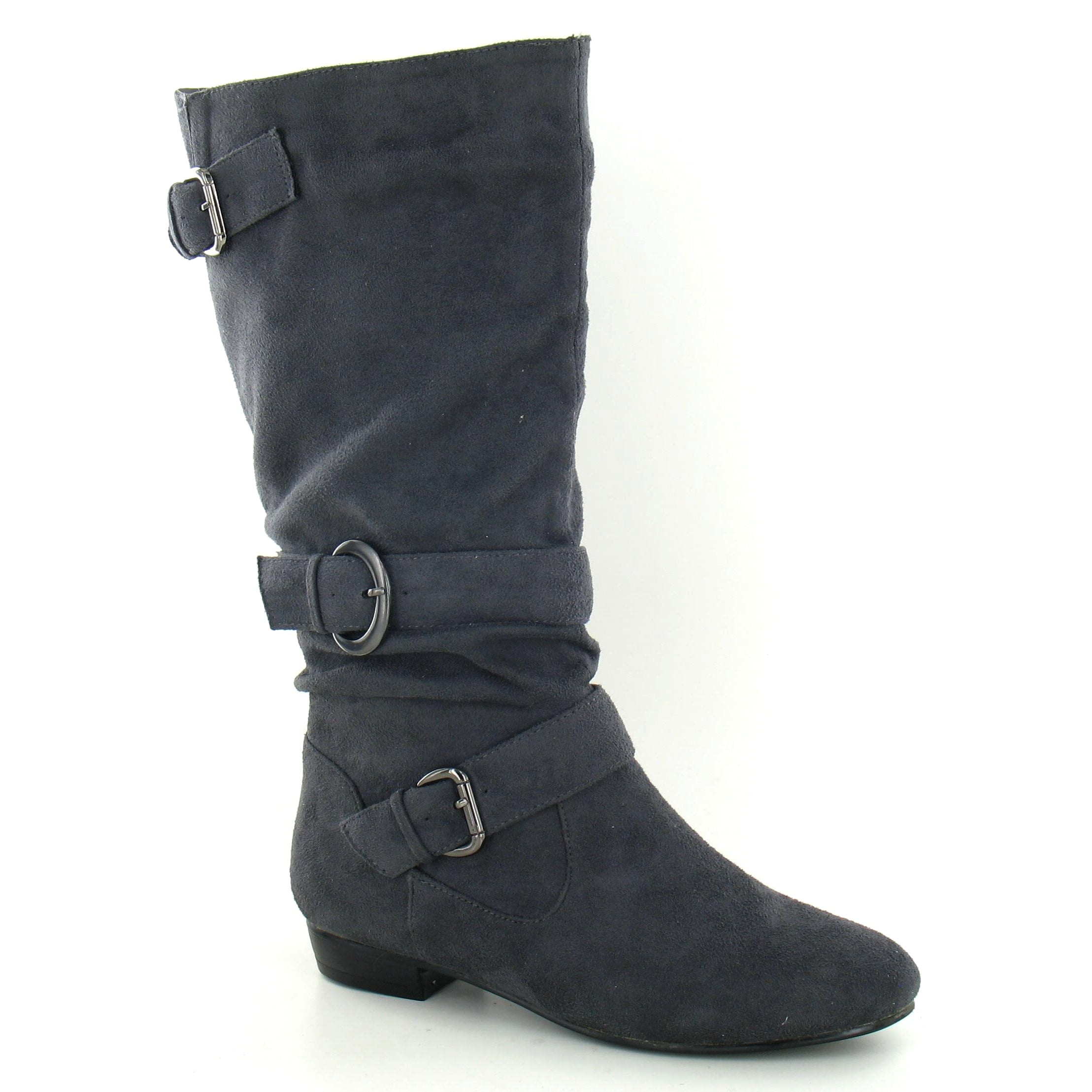 low heel calf boots