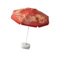 thumbnail image 4 of Sombrilla de patio al libre, toldo para sombrilla, protección solar, impermeable, fácil de instalar, sombrilla de playa de estilo chino para Rojo con base, 4 of 8