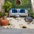 thumbnail image 2 of Farmhouse Sunflowers Outdoor Rug for Patio/Deck/Porch, Non-Slip Large Area Rug 3 x 5 Ft, Vintage Watercolor Flowers Floral Indoor Outdoor Rugs Washable Area Rugs, Reversible Camping Rug Carpet Runner, 2 of 8