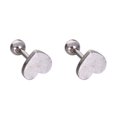 thumbnail image 1 of 2 Pcs Boucles d'Oreilles en Forme de Cœur pour Femmes, Boucles d'Oreilles à Vis d'Amour, Perçage, Tragus, 1 of 3