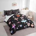 thumbnail image 3 of Homewish Colorful Ballet Princess 7-Piece Bedding Comforter Set,Chic Crown Diamond King Bedding Sets,Rainbow Cartoon Flower Bed Sheets For Girls Kids,Super Cozy Room Decor Reversible, 3 of 8