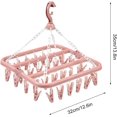 thumbnail image 4 of LAICAIW Sock Dryer Hanger, Clothes Drying Hanger with 32 Clips and Drip Hanger Clothes Hanger Drying Rack, Foldable Stocking Rack Swivel Clip and Drip Hanger Clothes Hanger Drying Rack, 4 of 7