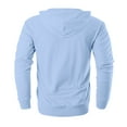 thumbnail image 6 of QHRMKOG Mens Sweatshirt Zip Up Long Sleeve Big and Tall Hoodie Winter Light Loose Fit Cotton Drawstring Oversize Sweatshirt Strong with Pocket Jackets Sky Blue 2XL-Large, 6 of 8
