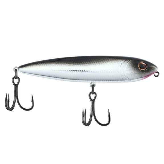 Berkley J-Walker 100 Topwater Fishing Lure, Black Chrome, 1/2 oz