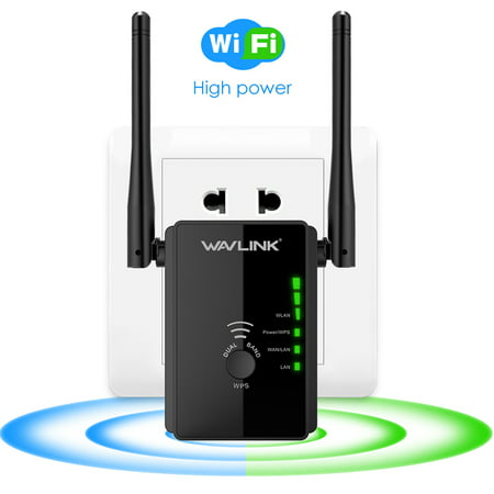 Wavlink N300 Wi-Fi Range Extender, Compact Design w/ Router, High Power Wireless Repeater, Access Point, Signal Amplifier Booster 802.11n/b/g