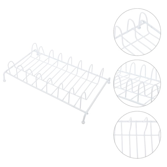 HEANUJJ Kitchen Dish Drainer Rubber Coated Iron Drying Rack Modern Kitchenware for Family Use 1 Piece
