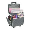 Everything Mary Rolling Scrapbook Storage Tote, Grey/White