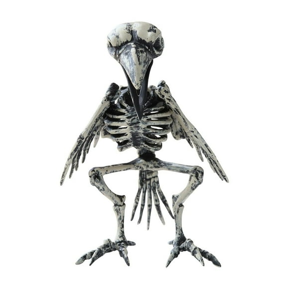 Sarkoyar 1/4 Pcs Décoration d'Halloween Squelette d'Animal Réaliste Rat Corbeau Araignée Scorpion Figurine Squelette Os en Plastique Statue Modèle pour Maison Bureau Café École Présentation