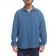 thumbnail image 1 of Camisa informal de lino para hombre con botones, manga larga y corte holgado, mezcla de poliéster para otoño, cuello en V, tallas S-XXXL, lavable a máquina, 1 of 8