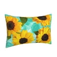 thumbnail image 2 of Junzan Yellow Sunflowers With Green Leaves Pillow Cases Standard Size, with Envelope Closure Bed Pillow Cases,20"X30", 2 of 9