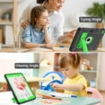 thumbnail image 7 of BMOUO Case for iPad 6th 5th Generation (9.7 inch, 2018/2017), Shockproof Protective iPad 9.7 Case with Built-in Stand/Pencil Holder for iPad 6th/5th Gen, Air 2, Black+Green, 7 of 7