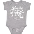 thumbnail image 3 of Inktastic Florida is My Happy Place with Palm Trees Boys or Girls Baby Bodysuit, 3 of 5