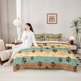 thumbnail image 5 of Homewish Vintage Puppy Paws 7 Pieces Full Size Bedding Sets,Rustic Farmhouse Cabin Full Size Bed in a Bag,Brown,Polkadot Reversible, 5 of 8