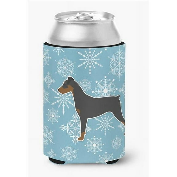 Carolines Treasures BB3513CC Winter Snowflake German Pinscher Can or Bottle Hugger