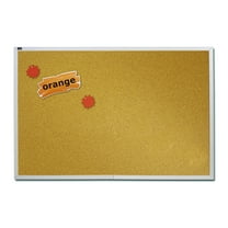 Quartet Natural Cork Bulletin Board, 72" x 48", Aluminum Frame