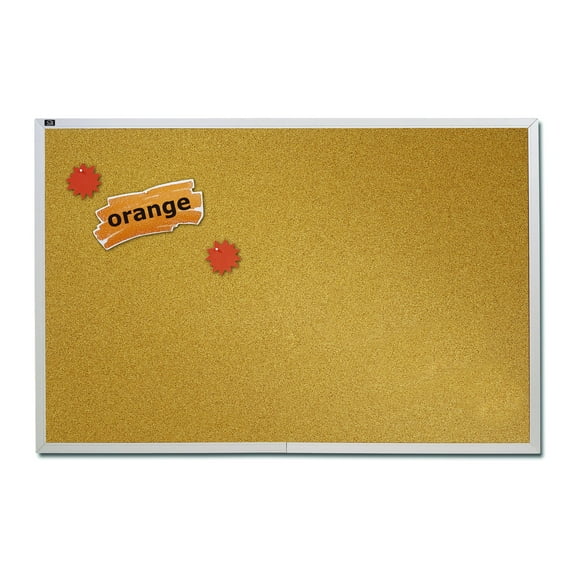 Quartet Natural Cork Bulletin Board 72 x 48 Aluminum Frame - Cork Boards