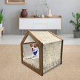 thumbnail image 3 of Vintage Airplane Pet House, Transportation Vacation Themed Hand Drawn Commercial Airplane Silhouettes, Outdoor & Indoor Portable Dog Kennel with Pillow and Cover, 5 Sizes, Multicolor, by Ambesonne, 3 of 5