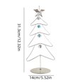 thumbnail image 3 of Qocolhg Christmas Decorations Outdoor Indoor, Tabletop Metal Christmas Tree Wrought Iron Ornament Display Stand Christmas Ornament 11 Inch Desktop Decorations Mini Xmas Tree, On Sale Clearance!, 3 of 6