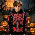 thumbnail image 2 of HNMKIU Boys Halloween Skeleton Top Soft Comfortable Kids T-Shirt With Graphic for Toddlers Children, 2 of 5