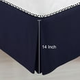 thumbnail image 5 of PiccoCasa Pleated Ruffle Bed Skirts with 14" Drop, Navy Blue King, 5 of 7
