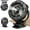 Black, variant on 3-in-1 Portable Clip on Fan with Misting & LED Lights, 100ML Water , 5200mAh Battery for Travel Outdoor Camping
