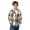 Flannel Jackets-Brown, variant on Gamivast Boys Flannel Sweatshirts Plaid Lightweight Hooded Button Down Long Sleeve Shirt Fall Winter Clothes Trendy Side Split Shacket Jacket with Chest Pockets for 3-13 Years Old