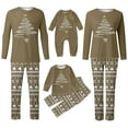 thumbnail image 5 of Shadoumai Matching Family Christmas Pajamas For Couples, Xmas Tree Print Tops Long Sleeve Holiday Sleepwear Sets For Mom Dad Fall Clothes, 5 of 6