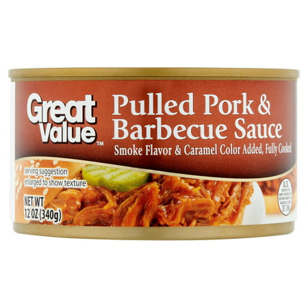 (2 Pack) Great Value Pulled Pork & Barbecue Sauce, 12