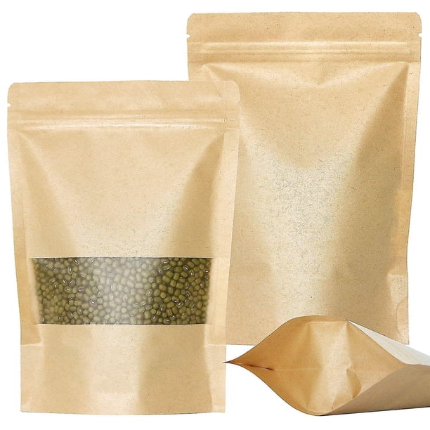 Bolsas con cierre de cremallera Kraft YONGSHENG 14*20cm 50 Uds muesca ventana mate